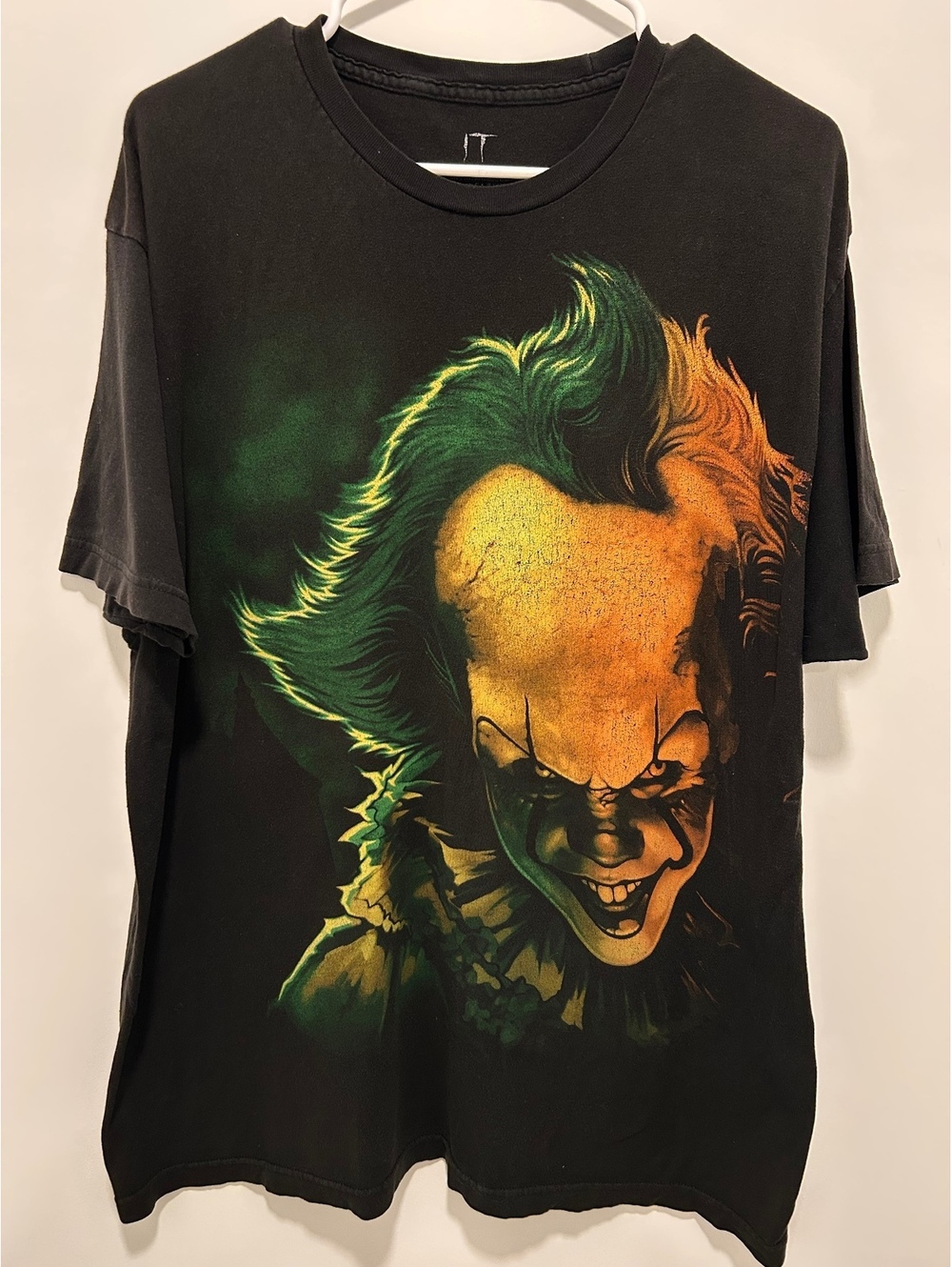IT Chapter Two Pennywise Graphic T-Shirt XL Black Cotton